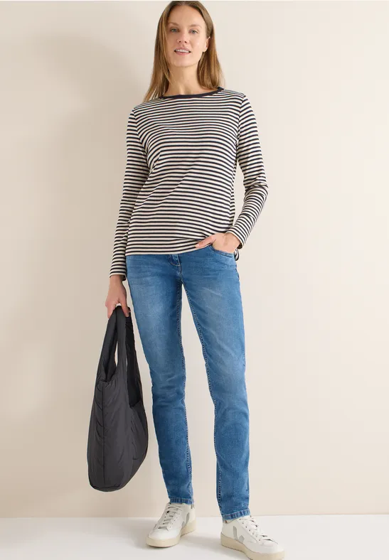 Thumbnail - Cecil Damen Straight Leg Jeans in Blau, Gr: 28