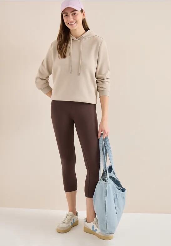 Thumbnail - Cecil Damen Basic Leggings in Braun, Gr: XXL
