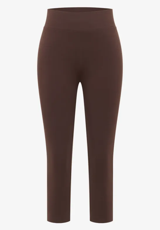 Thumbnail - Cecil Damen Basic Leggings in Braun, Gr: XXL