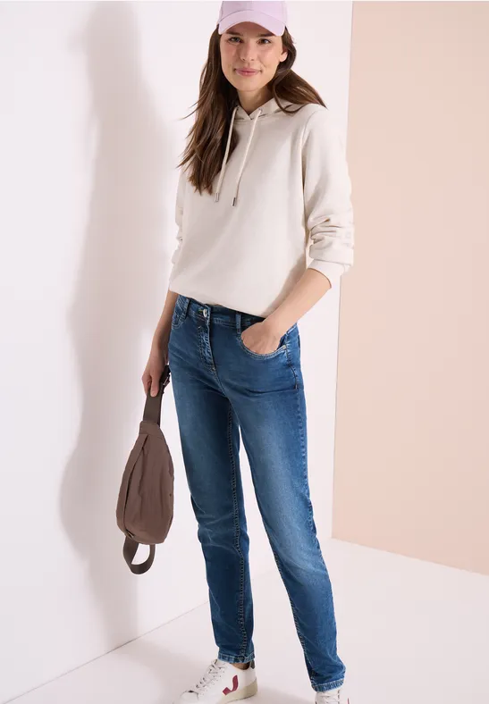 High Waist Slim Leg Jeans im Slim Fit