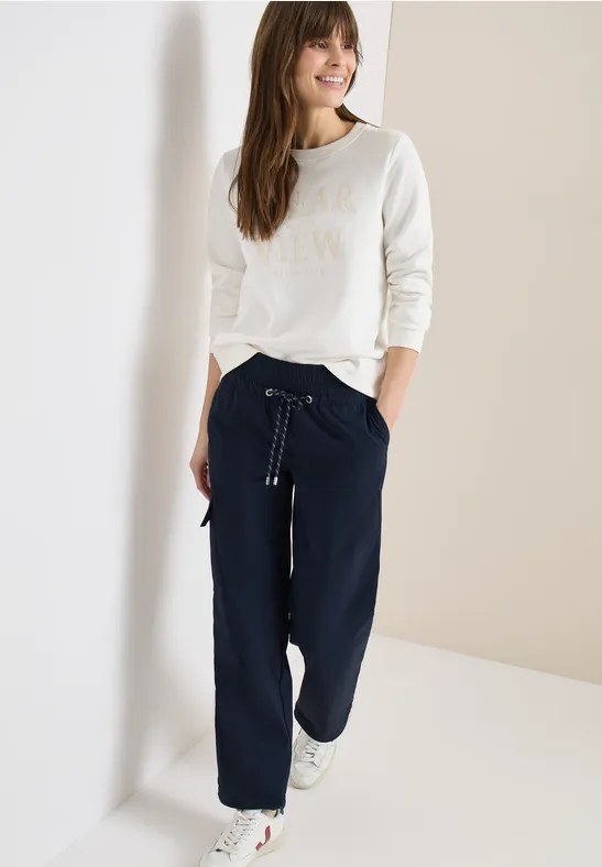 High Waist Straight Leg Hose im Loose Fit günstig online kaufen