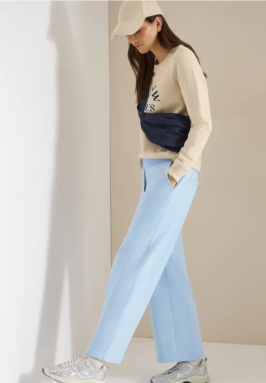 CECIL High Waist Wide Leg Sweathose im Loose Fit günstig online kaufen