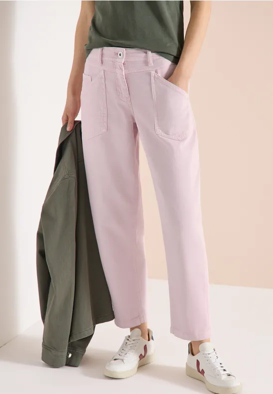 High Waist Barrel Leg Jeans im Loose Fit