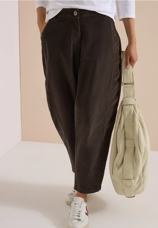 cecil Mid Waist Barrel Leg Hose Im Casual Fit
