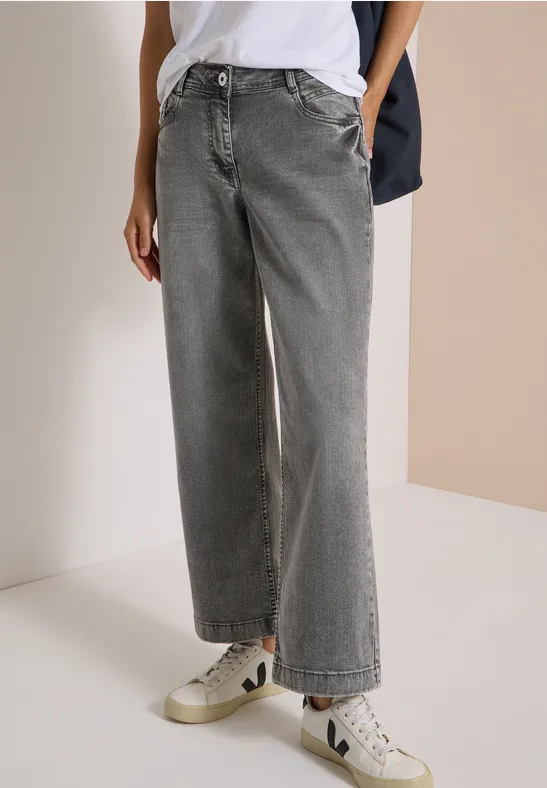 High Waist Wide Leg Jeans im Loose Fit