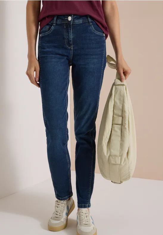 High Waist Slim Leg Jeans im Slim Fit