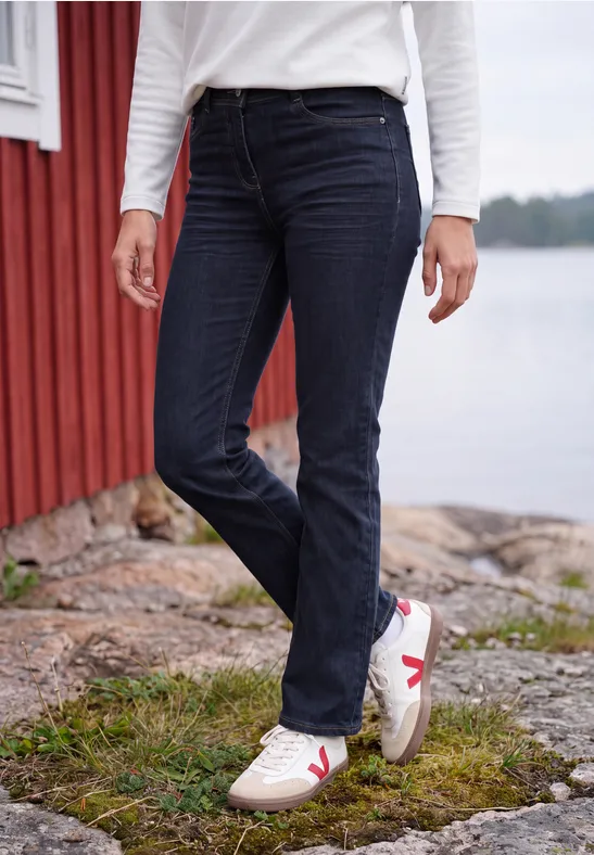 cecil Jean taille haute à coupe Straight Leg et ajustée Bleu