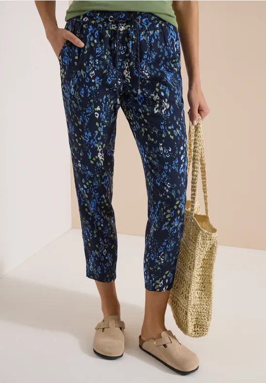 Mid Waist Slim Leg Hose im Loose Fit