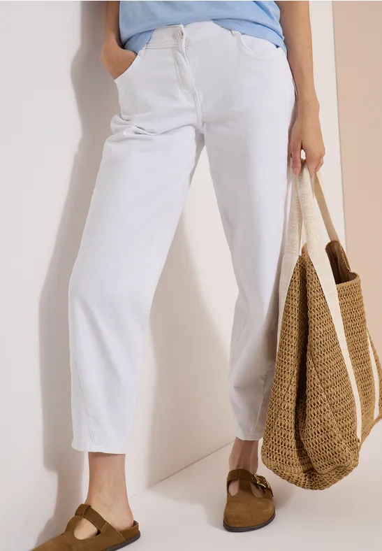 High Waist Barrel Leg Jeans im Loose Fit