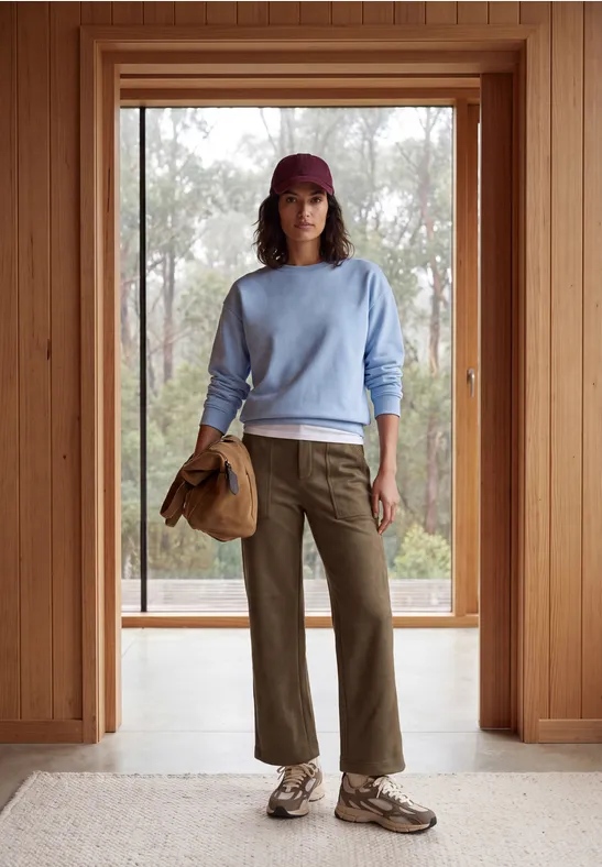 Wide Leg Broek in suèdelook