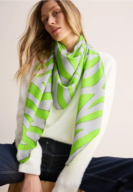 cecil Tuch Dreieck Grafik Polyester-Viskose Gelb