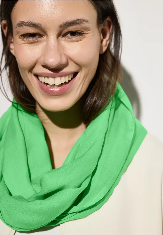 cecil Loop Schal Viskose Grün