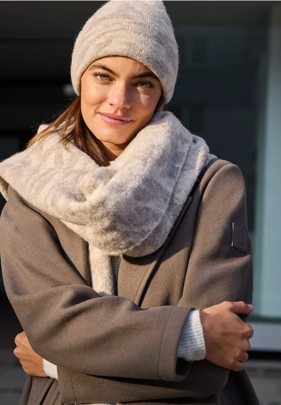 cecil Zebra Muster Dreieckstuch Beige