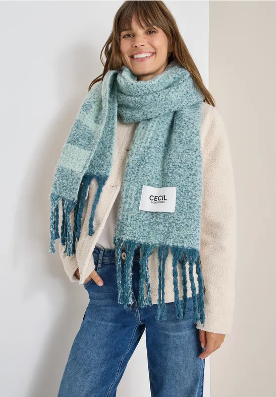 Cecil Dames Zachte sjaal in Blauw, Gr: One size