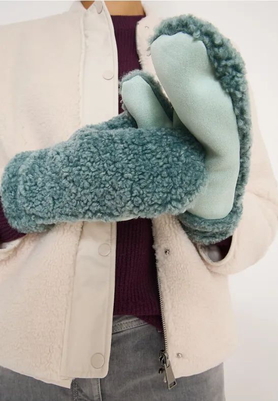 cecil Fäustlinge Teddy Polyester Grün