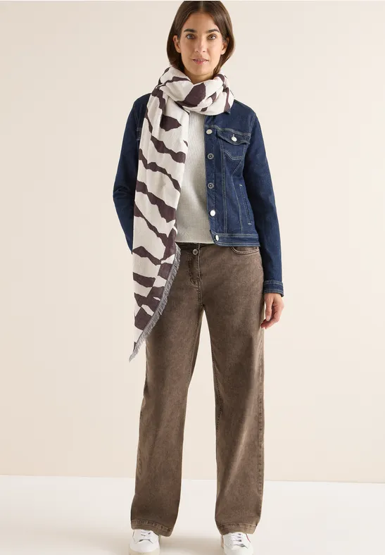 Thumbnail - Cecil Damen Chenille Dreieckstuch in Rot, Gr: One size
