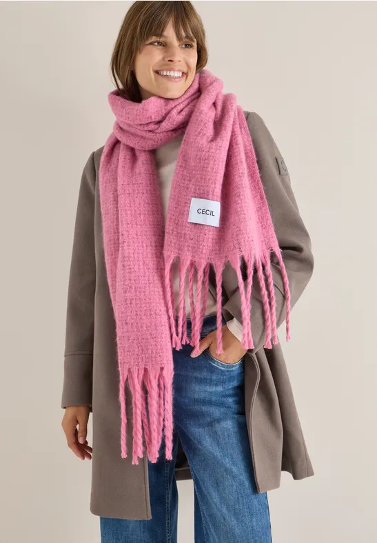 cecil Schal Fransen Polyester-Polyacrylic Rosa