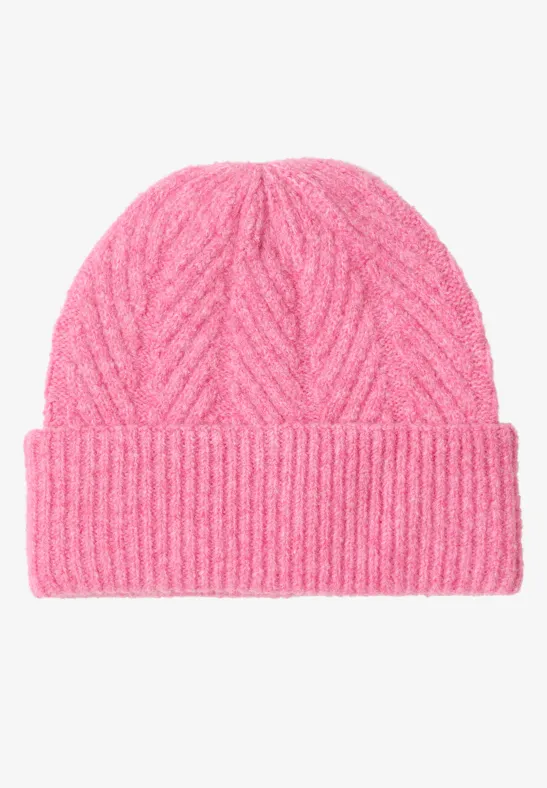 Thumbnail - Cecil Damen Strickmütze mit Struktur in Rosa, Gr: One size
