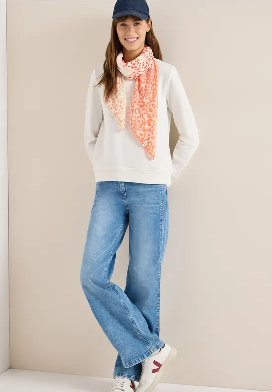 Thumbnail - Cecil Damen Tuch mit Ausbrenner-Muster in Orange, Gr: One size