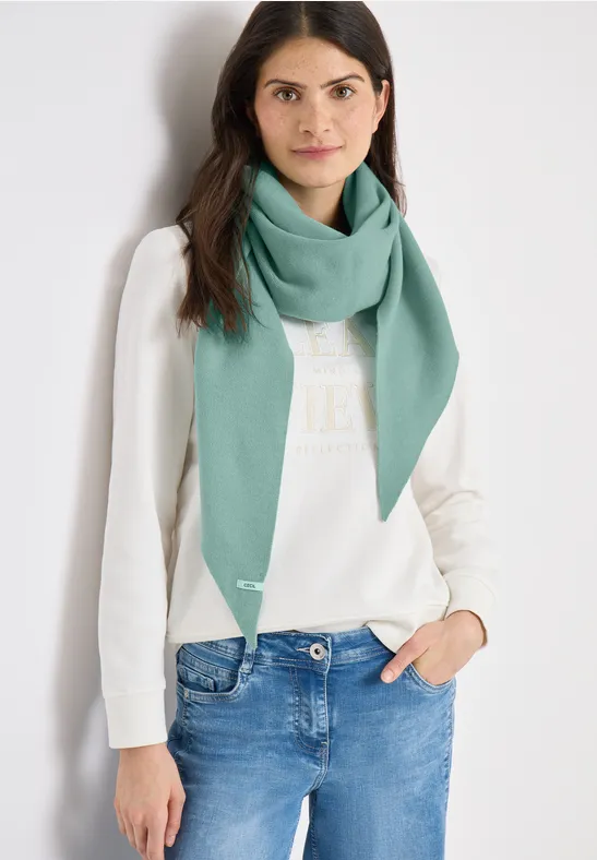 cecil Dreieckstuch Recycled Polyester-Polyester-Polyamide-Viskose Grün