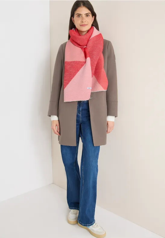 cecil Schal Plissée Polyester Orange