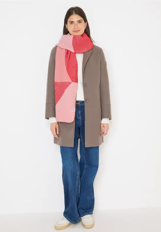 Thumbnail - Cecil Damen Kuscheliger Plissée Schal in Orange, Gr: One size