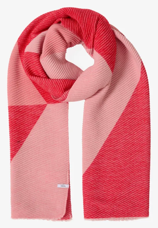 Thumbnail - Cecil Damen Kuscheliger Plissée Schal in Orange, Gr: One size