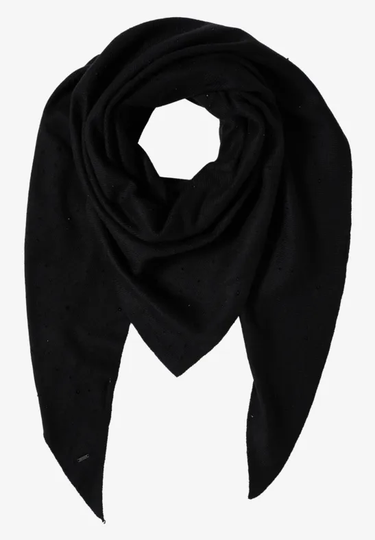 Thumbnail - Cecil Damen Schal mit Schmucksteinen in Schwarz, Gr: One size