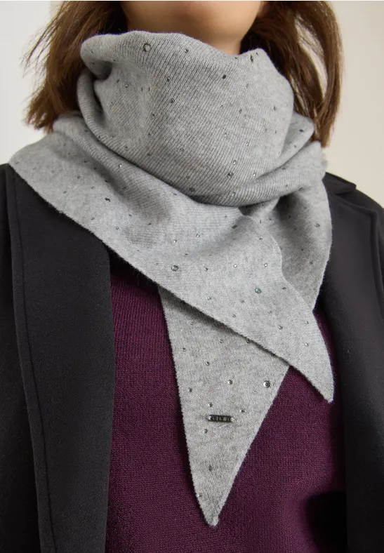 cecil Schal Schmucksteine Polyester-Nylon-Viskose Grau