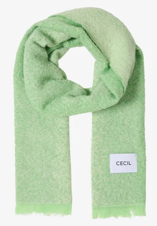 Thumbnail - Cecil Damen Jacquard Schal in Grün, Gr: One size