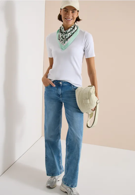 Thumbnail - Cecil Damen Bandana mit Struktur und Leo-Print in Beige, Gr: One size