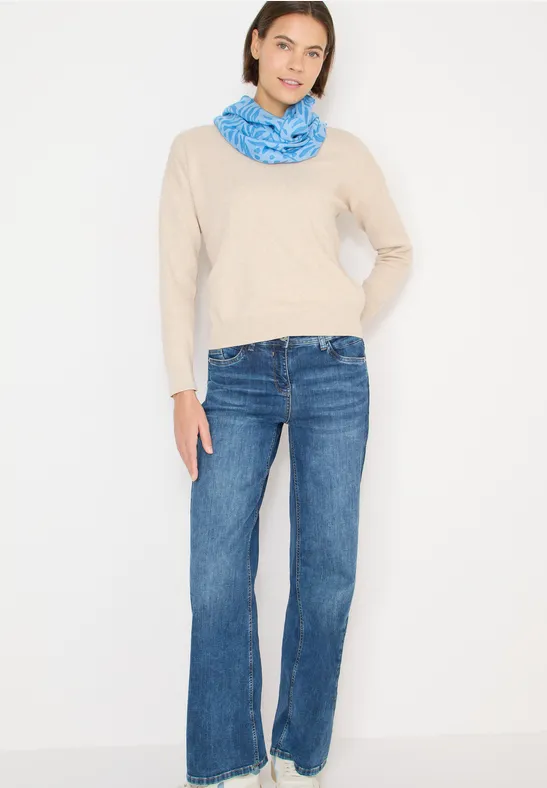 Thumbnail - Cecil Damen Ausbrenner Loop Schal in Blau, Gr: One size