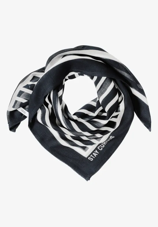 Thumbnail - Cecil Damen Gemustertes Bandana in Blau, Gr: One size