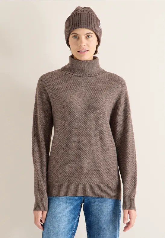 Thumbnail - Cecil Damen Beanie in Unifarbe in Beige, Gr: One size