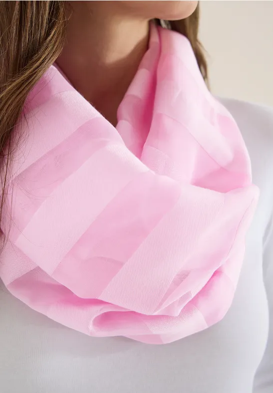 cecil Schal Streifenmuster Modal-Baumwolle Rosa
