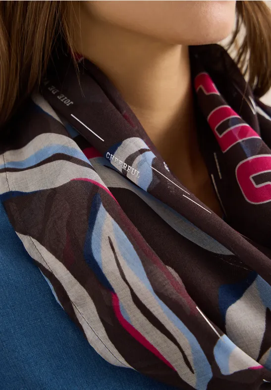 cecil Schal Mustermix Modal Braun