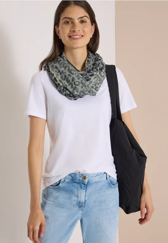 Loop-Schal im Ausbrenner-Look mit Leo-Muster