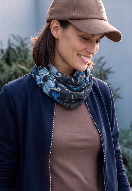 Loop-Schal mit floralem Print
