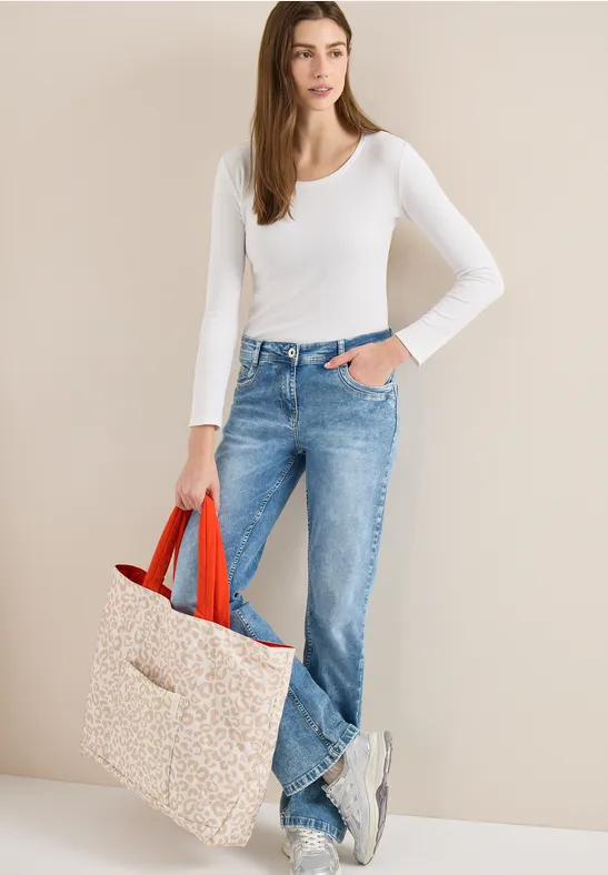 Thumbnail - Cecil Damen Wendbarer Shopper in Orange, Gr: One size