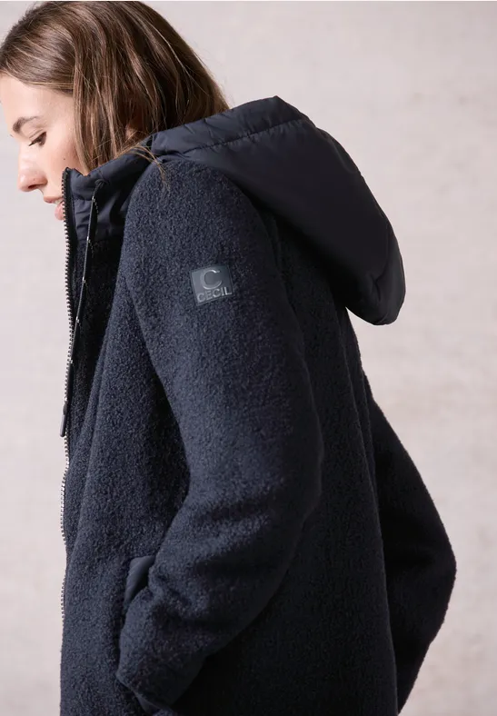CECIL Jas met gelijmde naden coal blue M