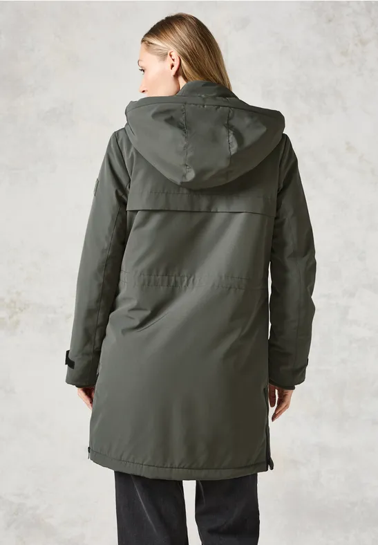 Parka Damen Cecil Parka Schwarz Cecil Langmantel Schweißnähten