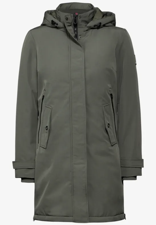 CECIL Parka mit abnehmbarer Kapuze für Damen in Grün CECIL