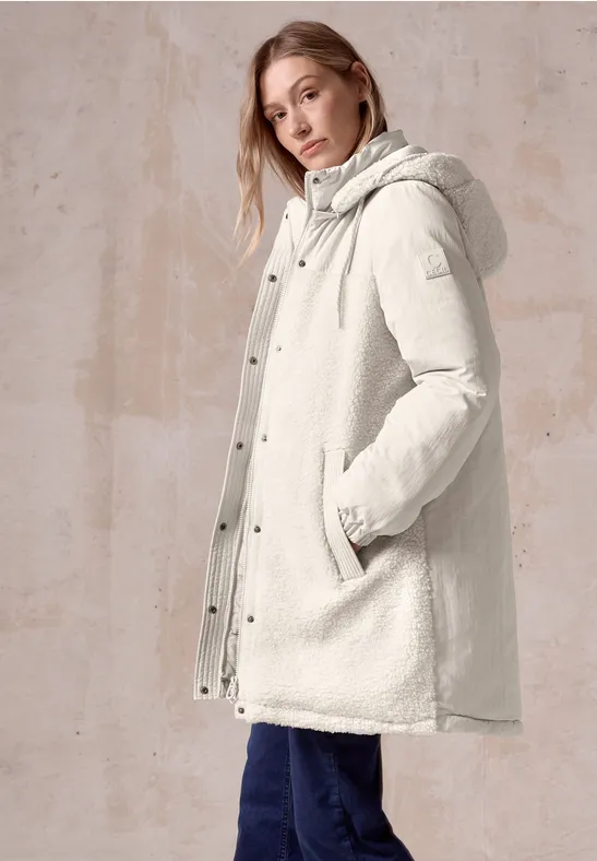 Cecil Damen Teddy-Jacke - Gemütliche Winterjacke Mit Kapuze