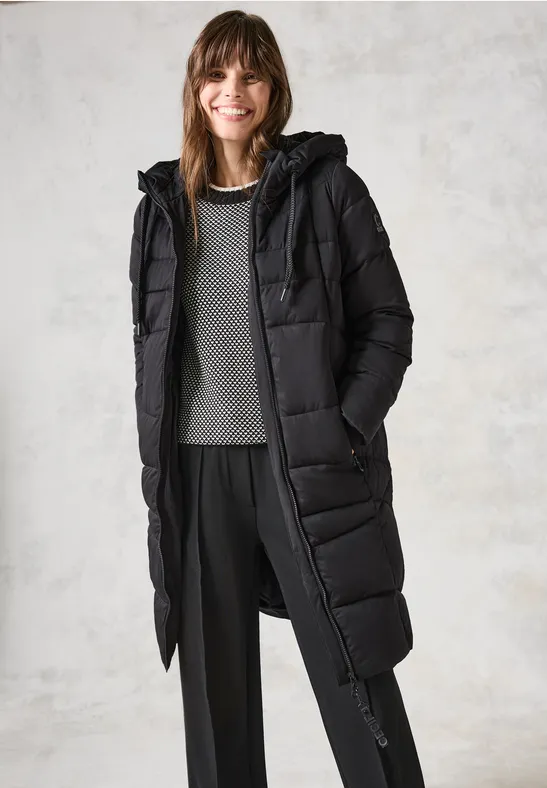 Mantel Cecil Damen Parka Mantel Cecil Damen Jacke Schwarz CECIL
