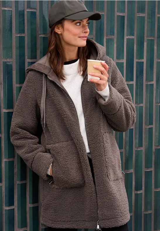 Jacket Teddy MÃ¤ntel Damen Jacken Mantel C A Teddy Mantel C&a