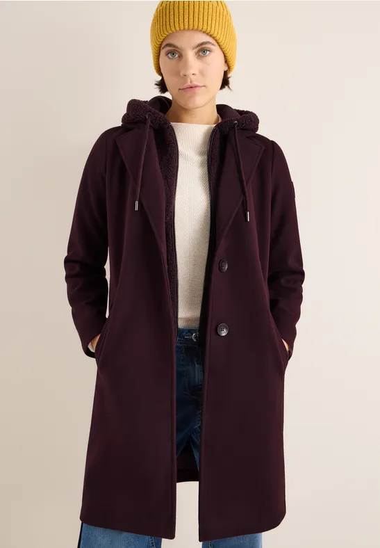 Manteau Femme Cencil Avec Incrustation Peluche - Capuche, Boutons Et Zip, élégant Pour L'hiver - 5