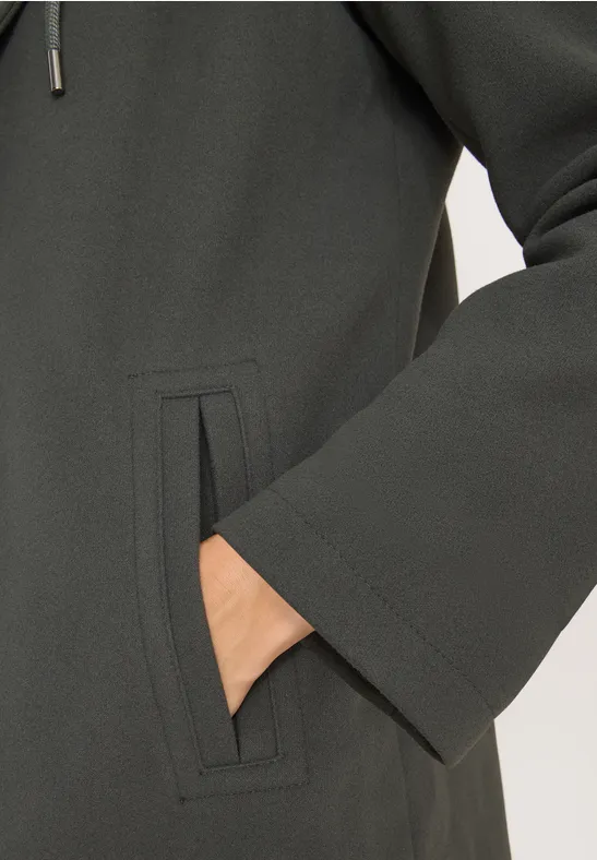 Manteau Femme Cencil Avec Incrustation Peluche - Capuche, Boutons Et Zip, élégant Pour L'hiver - 6