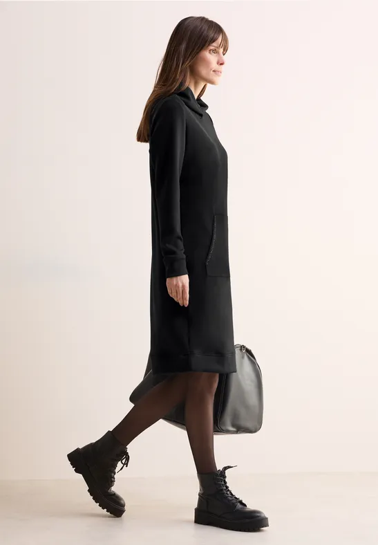 Cecil Robe à Capuche Femme - Robe Sportive Décontractée Mi-Longue Avec Poche Kangourou