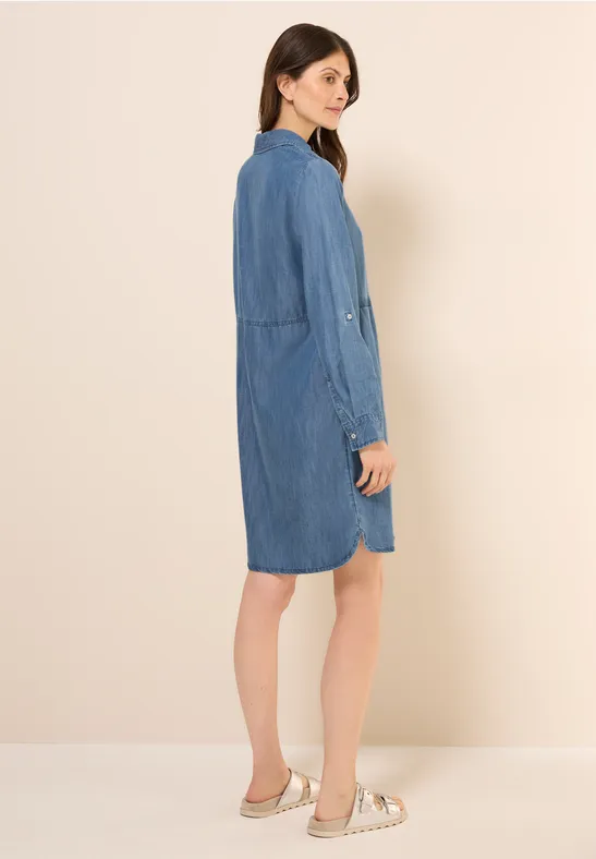 CECIL Lyocell jurk voor dames in Blauw CECIL