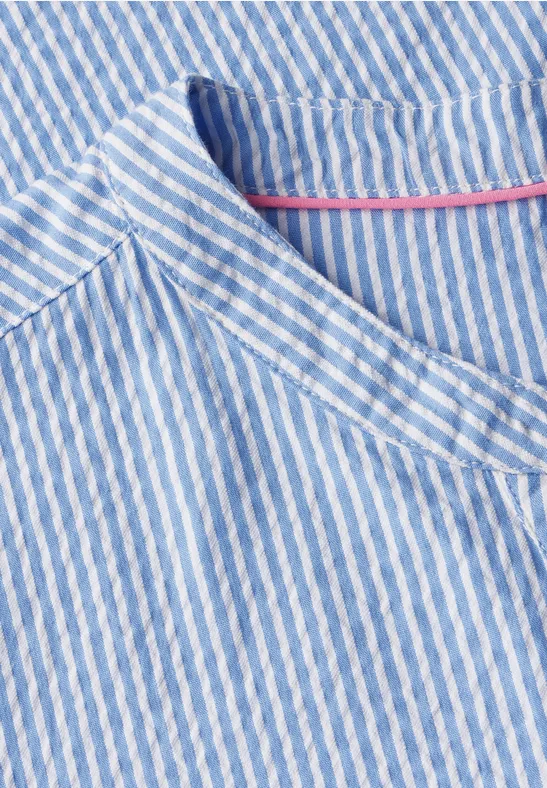 Cecil Damen Seersucker-Kleid Mit Volants - Leichtes Sommerkleid 3/4-Arm